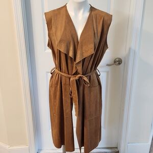 Lysse Brown faux suede Sleeveless Vest S M